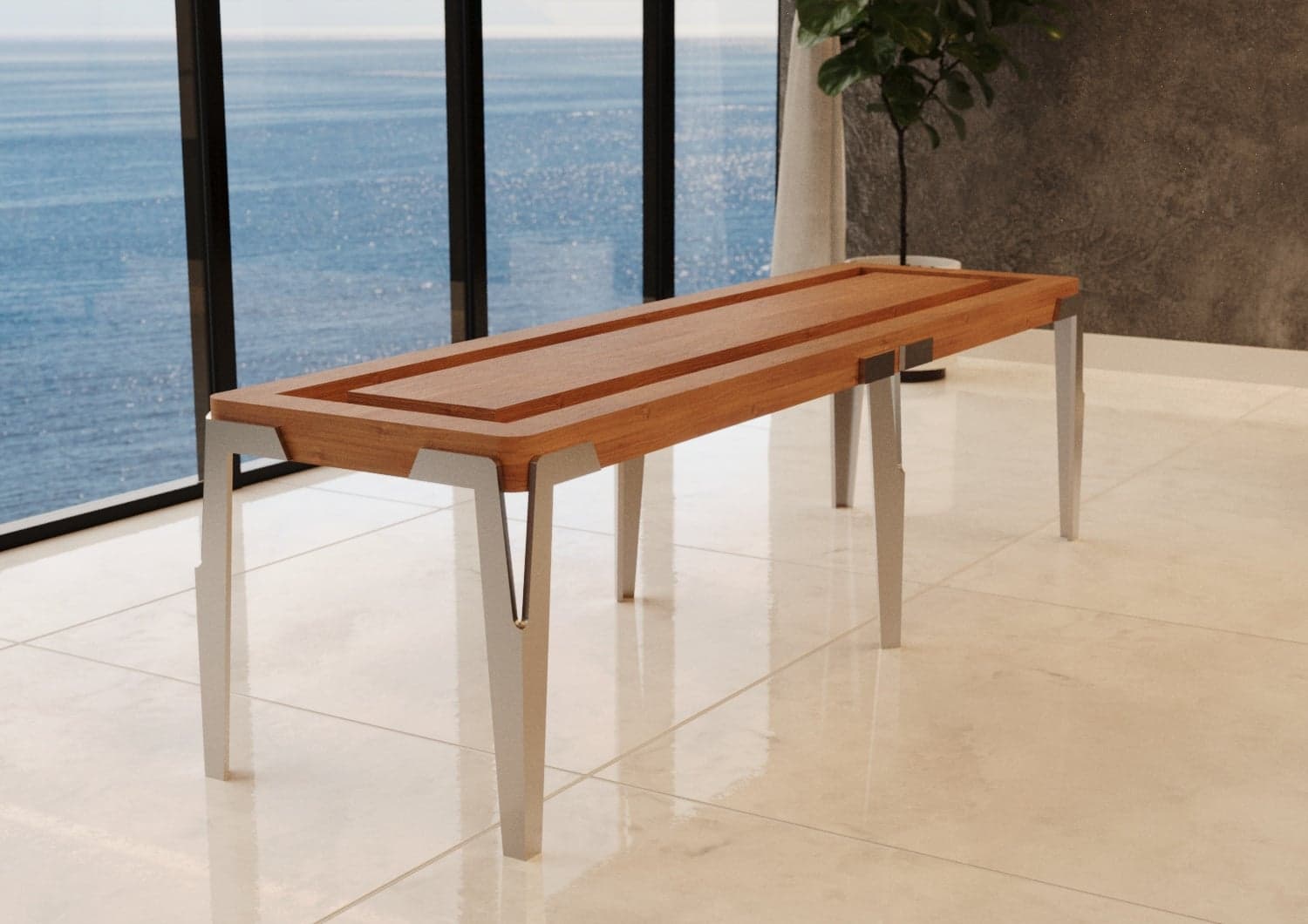 Mesa Âmbar — Shuffleboard · pau-de-ferro