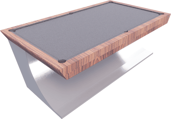 Mesa Espinela — Sinuca artesanal · nogueira