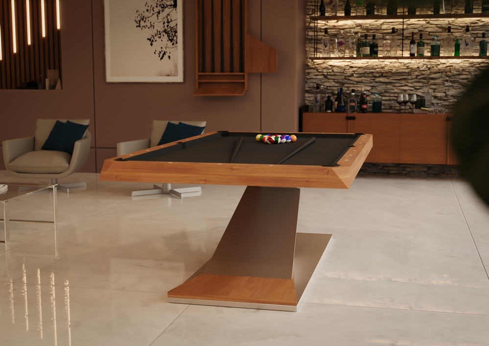 Mesa Opal Bretda em ambiente arquitetonico sofisticado com iluminacao natural