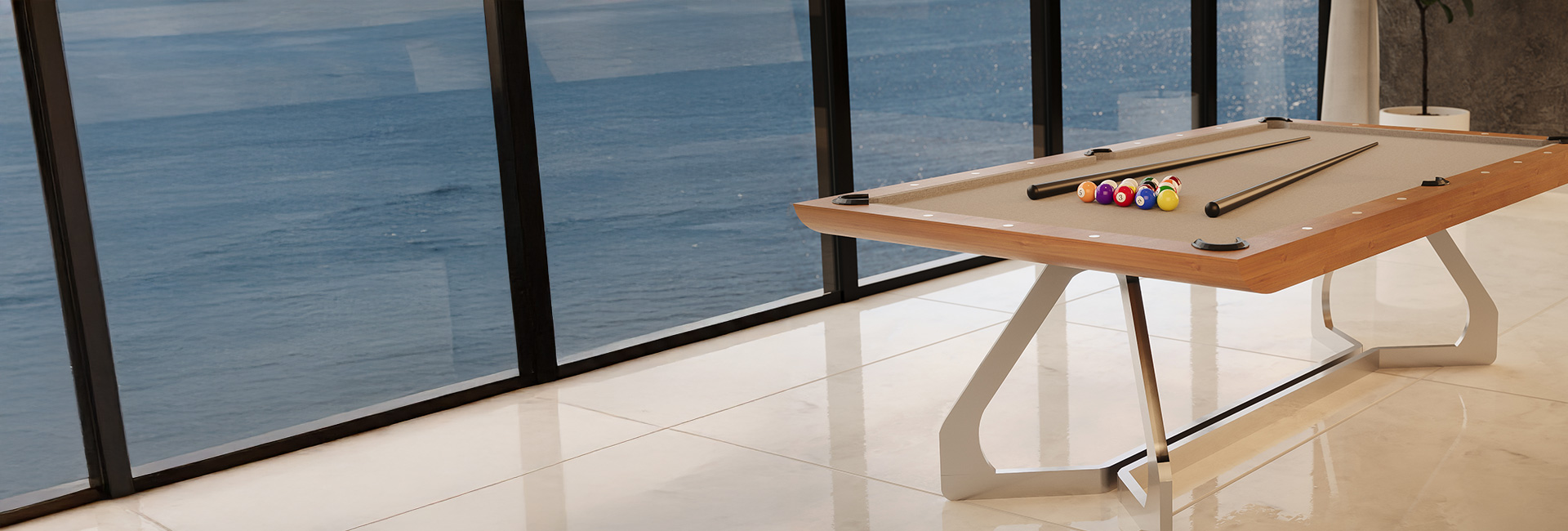 Mesa de sinuca Aurora Bretda - design atemporal e dinamico em madeira nobre