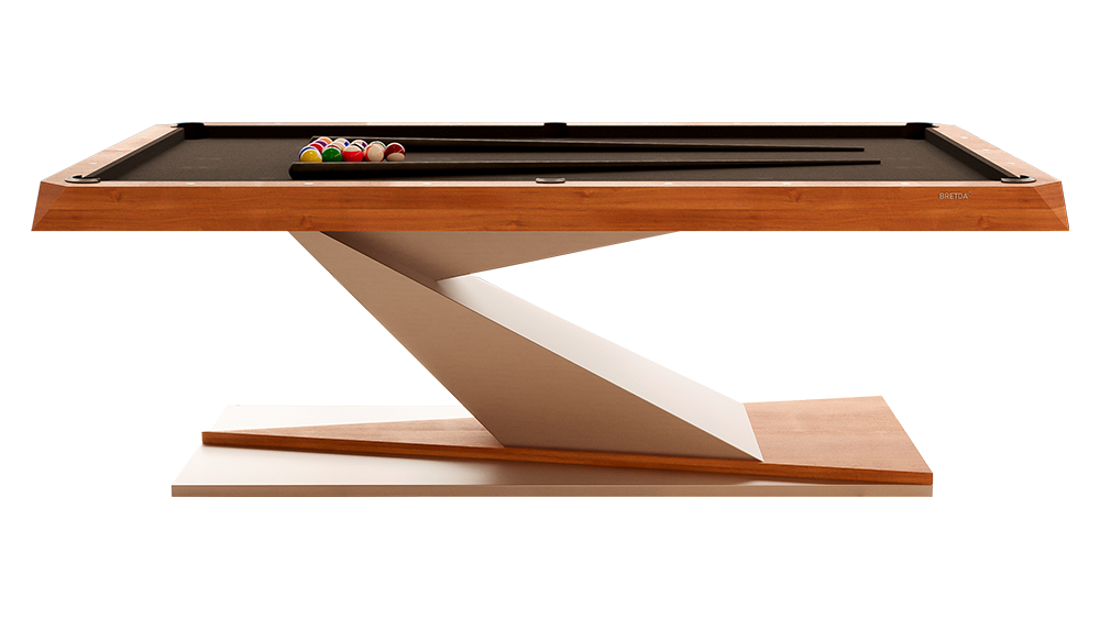 Mesa de sinuca Opal Bretda - design artesanal em madeira nobre