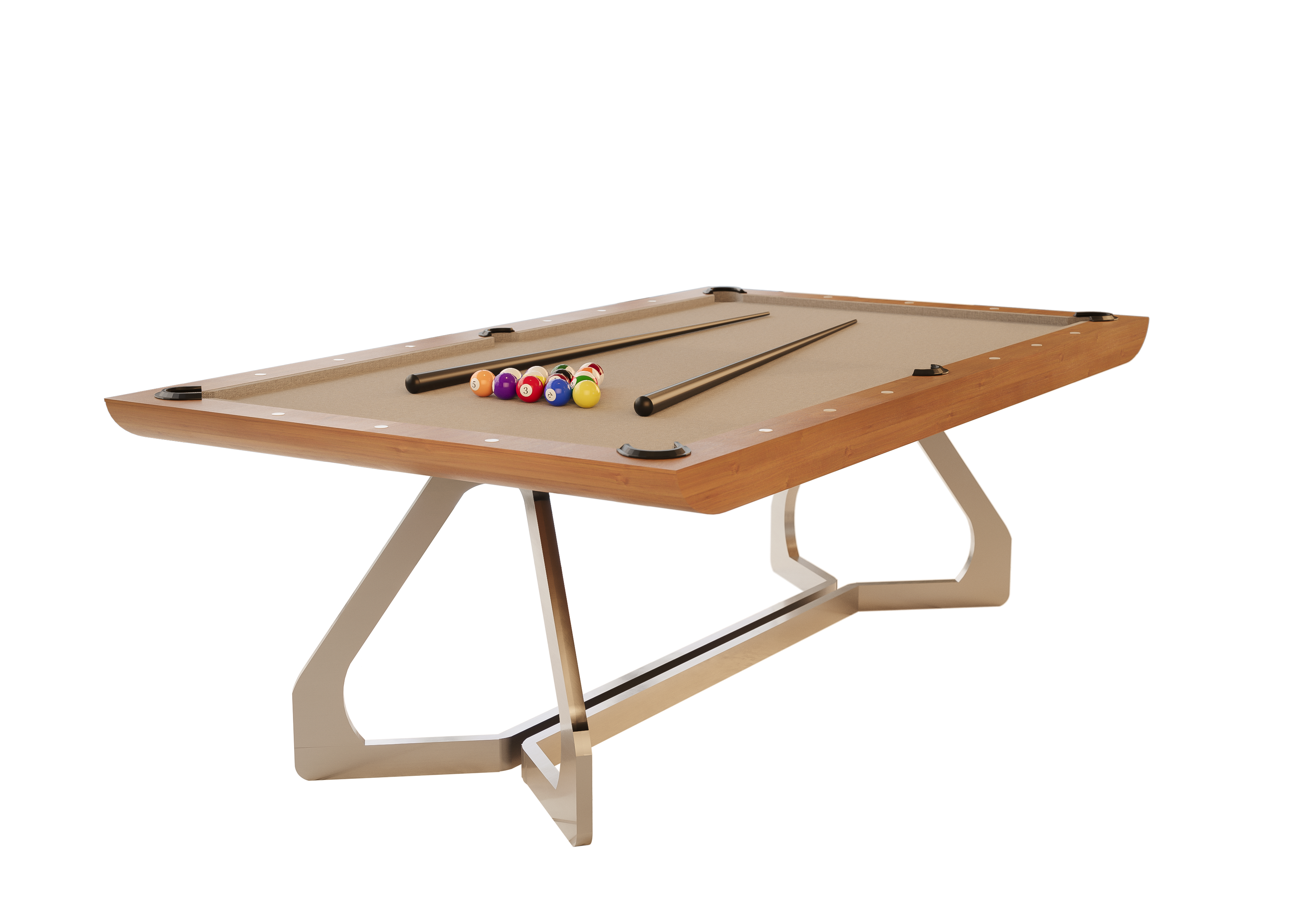 Mesa de sinuca Aurora Bretda - detalhe de acabamento premium