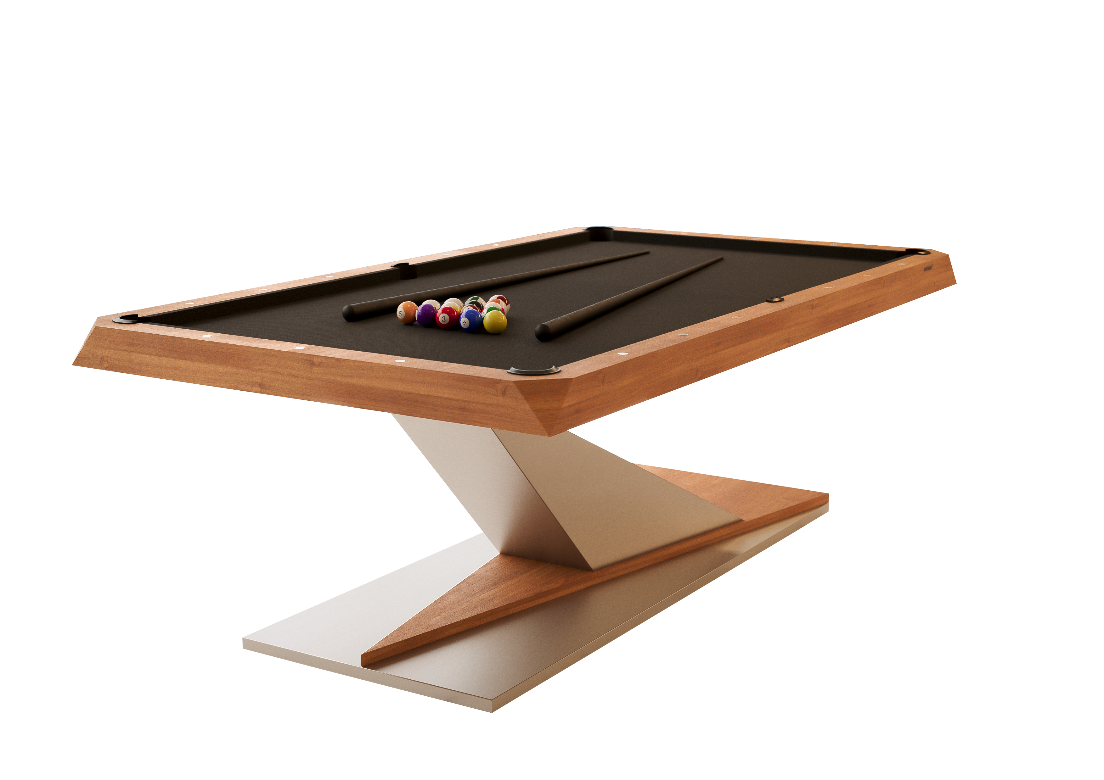 Mesa de sinuca Opal Bretda - vista superior com acabamento premium